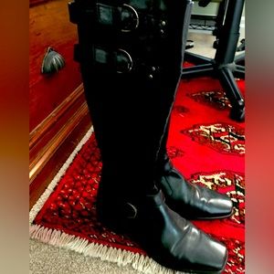 Stuart Weitzman black leather boots